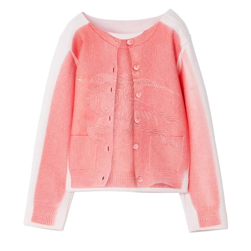 Burberry Trompe Ekd Cotton Cardigan - Blue/Pink/Two Tone - 8069565