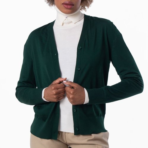 Burberry V-Neck Wool Knit Cardigan - 8083588