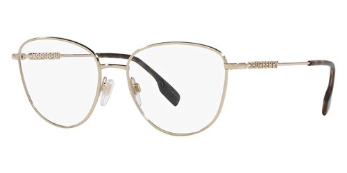 Burberry Virginia Demo Cat Eye Ladies Eyeglasses BE1376 1340 55 - Gold Tone - BE1376 1340 55 8.0000X4.0000X3.0000
