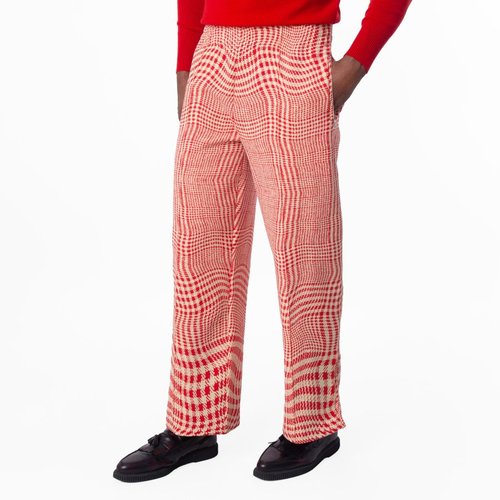 Burberry Warped Houndstooth Nylon Blend Track Pants - 8082764
