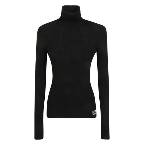 Burberry Wool Blend Turtleneck Pullover - Black/Blue - 8077598