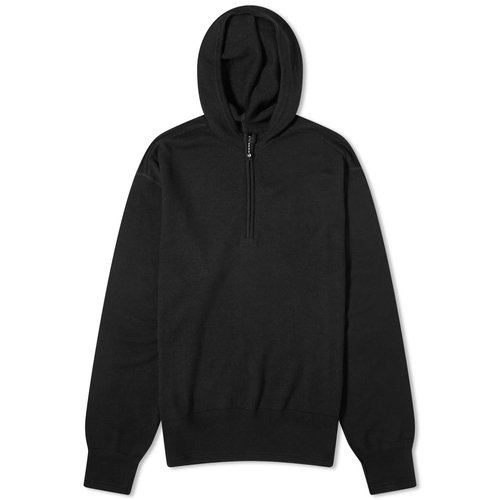 パーカー・フーディ Burberry FW23 Black wool sweatshirt (8075887 A1189) Burberry Wool Half Zip Hooded Knit 'Black' - 8075887-A1189
