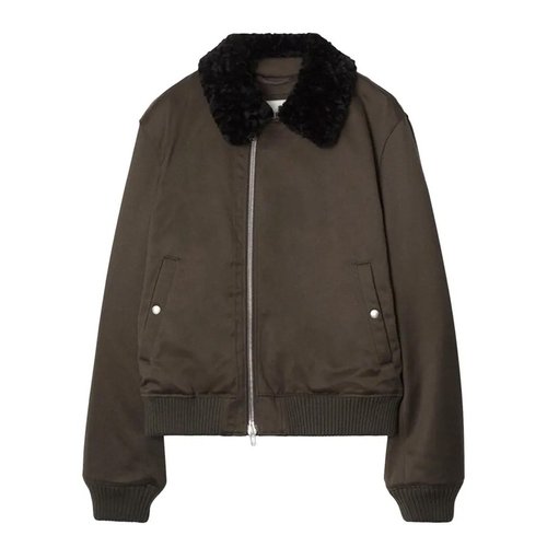 Burberry Zipped Shearling-Collar Bomber Jacket - 8077137