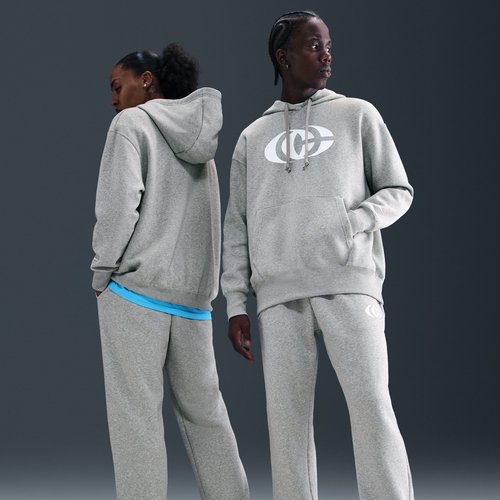 Caitlin Clark Nike Basketball Phoenix Fleece Pants - Dark Grey Heather/White/White - IQ5643-063