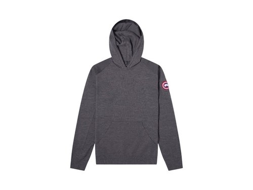 Canada Goose Amherst Badge Knit Hoodie - Iron Grey - 7000M