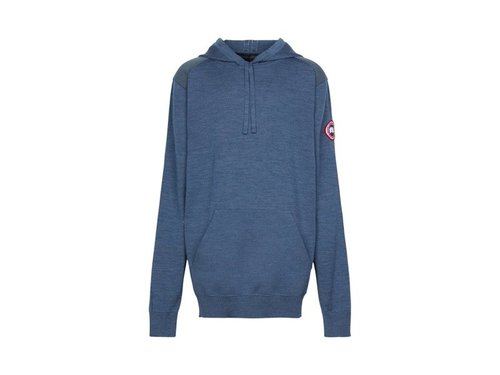Canada Goose Amherst Badge Knit Hoodie - Ozone Blue - 7000M