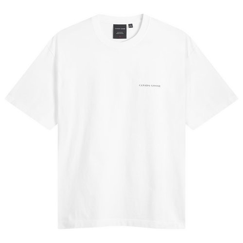 Canada Goose Novo T-Shirt With Back Graphic - Optic White - 1328M1-9227