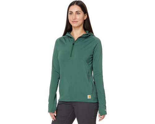 Carhartt Force Relaxed Fit 1/2 Zip Hooded T-Shirt Sweater - Frosted Balsam - 106456-GH6