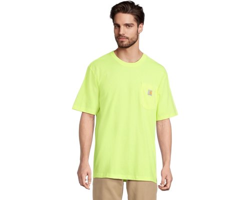 Carhartt Loose Fit Heavyweight Short Sleeve Pocket T-Shirt T Shirt - Brite Lime - K87-BLM