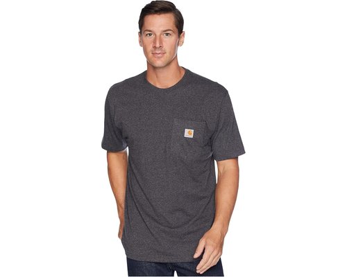 Carhartt Loose Fit Heavyweight Short Sleeve Pocket T-Shirt T Shirt - Carbon Heather - K87-CRH