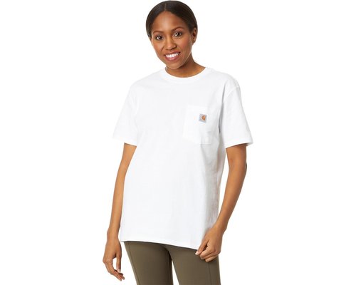 Carhartt Plus Size WK87 Workwear Pocket Short Sleeve T-Shirt Clothing - White - 103067-100