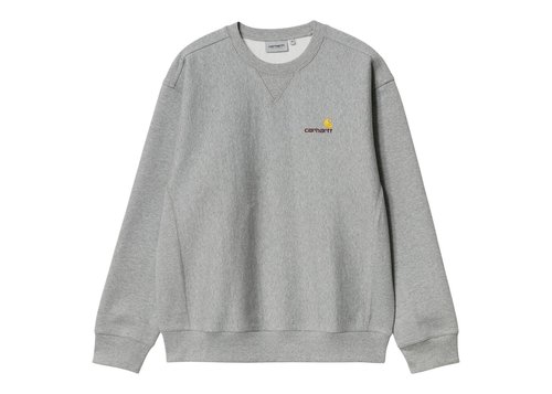 Carhartt WIP American Script Sweatshirt - Grey Heather - I025475_V6_XX