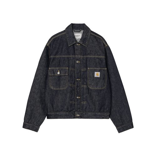 Carhartt WIP Belmar Jacket - Blue Rinsed - I036586_01_02