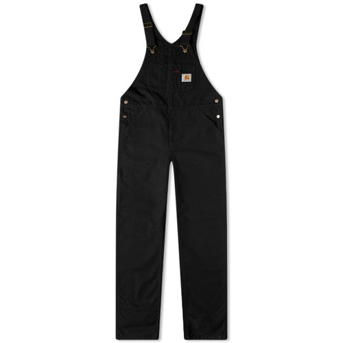 Carhartt WIP Black Bib Overalls - Black rinsed - I026462_89_02