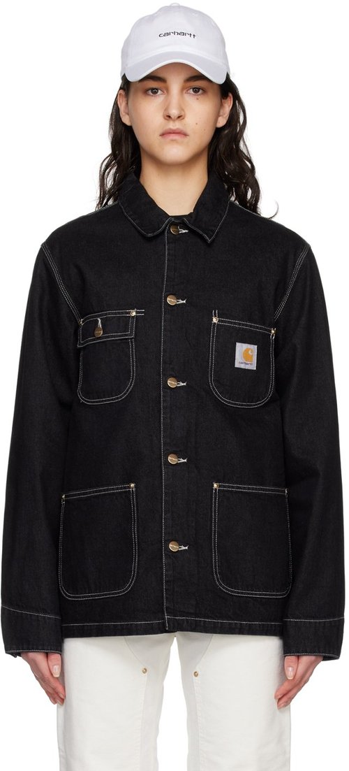 Carhartt WIP Black OG Chore Denim Jacket - Black One Wash - I031896_89_2Y