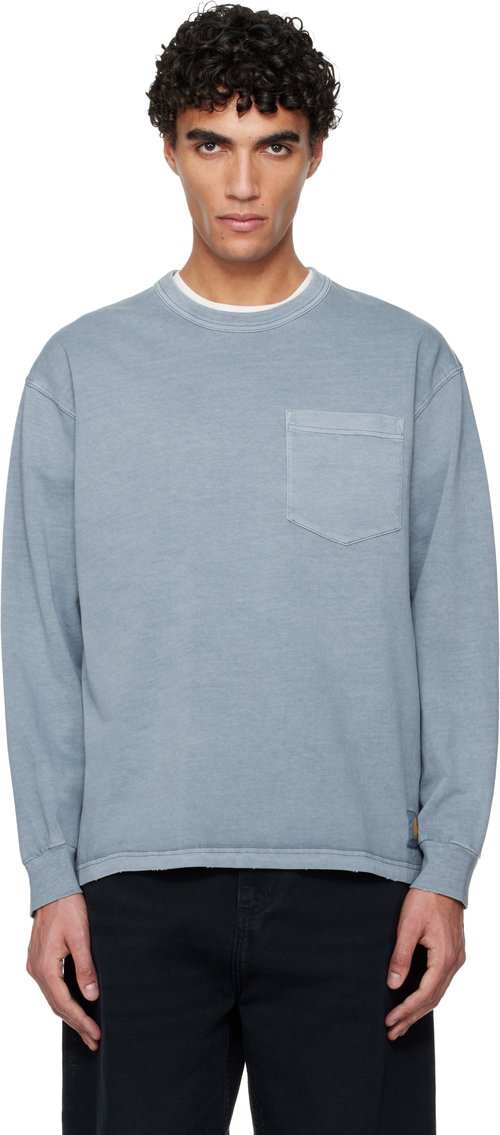 Carhartt WIP Blue Long Sleeve Torion Pocket T-Shirt - Office Blue - I035958_3GB_B7