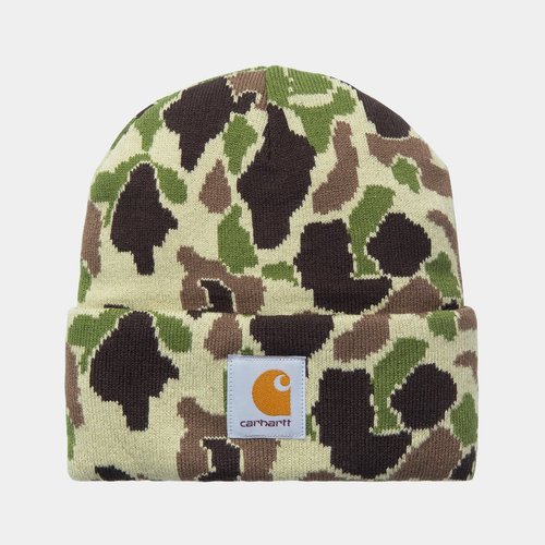 Carhartt WIP Camo Duck Beanie - Camo Duck Jacquard/Green - I035465_2GV_XX