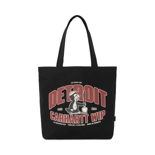 Carhartt WIP Canvas Graphic Tote Underground Print, Black - I033975_2VW_XX