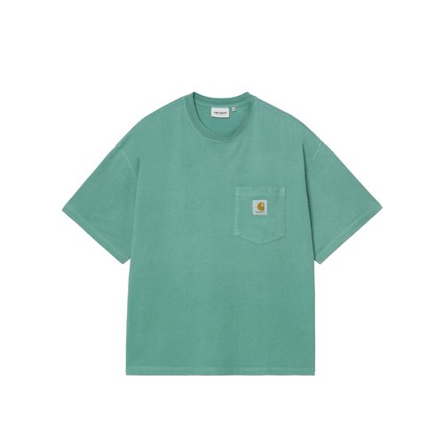 Carhartt WIP Chalk Wash Hudson Pocket Tee - Saguaro - I035140_2Z_5F-S