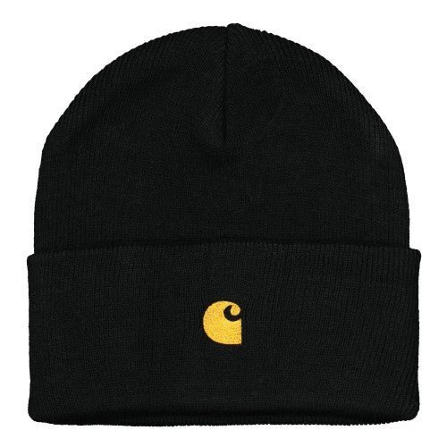 Carhartt WIP Chase Beanie - Black/Gold - I026222B