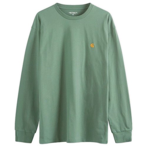 Carhartt WIP Chase Long Sleeve T-Shirt - Duck Green/Gold - I026392_29Y_XX