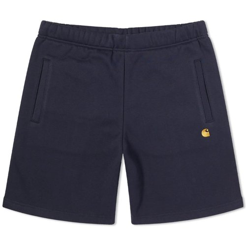 Carhartt WIP Chase Sweat Shorts - Dark Navy/Gold - I033669_00H_XX