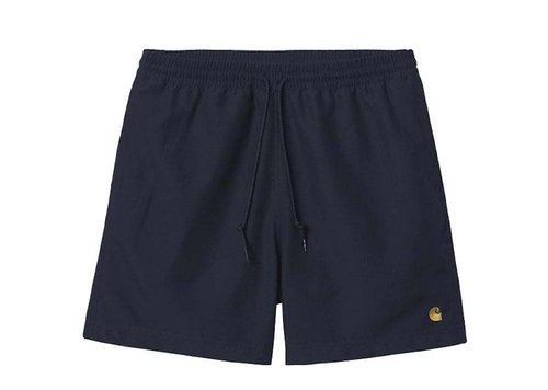 Carhartt WIP Chase Swim Trunks - Dark Navy Blue/Gold - I026235_V24_0F