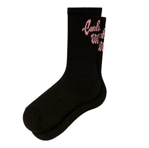 Carhartt WIP Chedda Socks - Black/Glassy Pink - I035513_3DY_XX