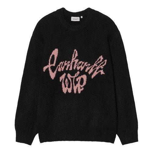 Carhartt WIP Chedda Sweater - Black/Glassy Pink - I035593_3DY_XX