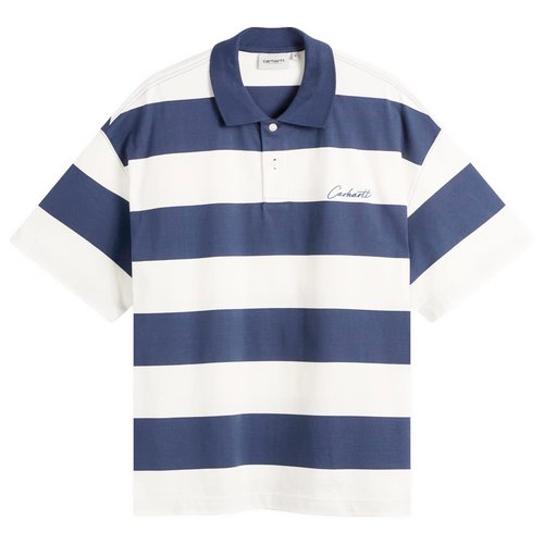 Carhartt WIP Delray Stripe Polo - Blue - I036187_3L_EX