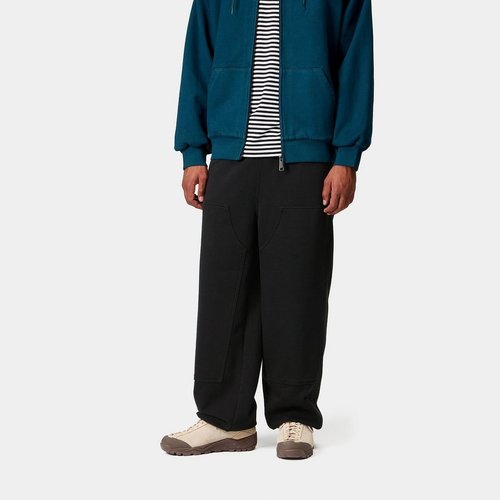 Carhartt WIP Double Knee Sweat Pant Black stone washed - I035546_89_06