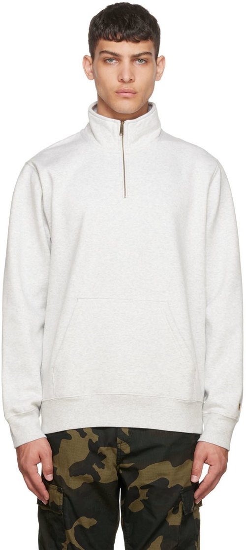 Carhartt WIP Gray Chase Sweatshirt - Ash Heather / - I027038_00J_XX
