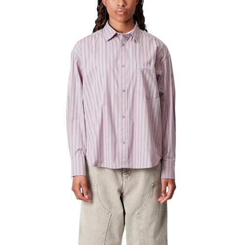 Carhartt WIP Shirt - Grimsby Stripe/Pink Fog - I035134_32W_XX