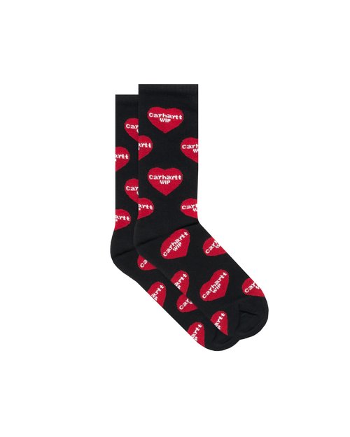 Carhartt WIP Heart Logo Socks - Black - I034483_2WG_XX