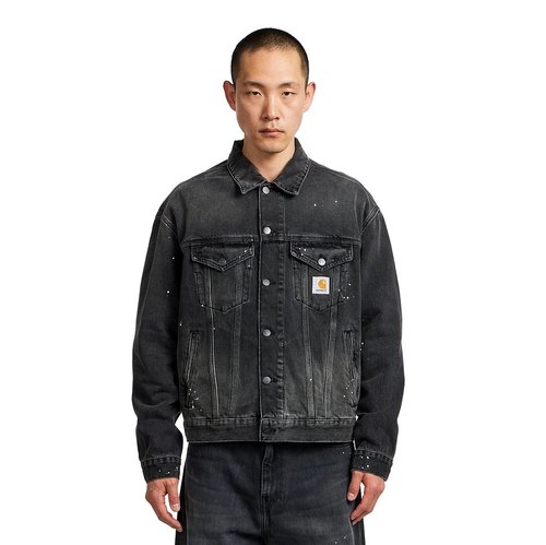Carhartt WIP Helston Jacket - Black Paint Destroy Wash - I033352_89_EJ