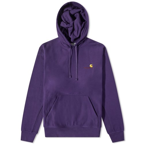 Carhartt WIP Hooded American Script Sweat - Cassis - I028279_1N8_XX