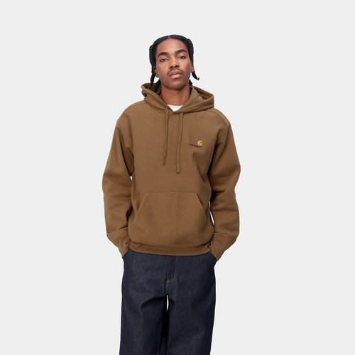 Carhartt WIP Hooded American Script Sweater - Hamilton Brown - I028279_HZ_XX