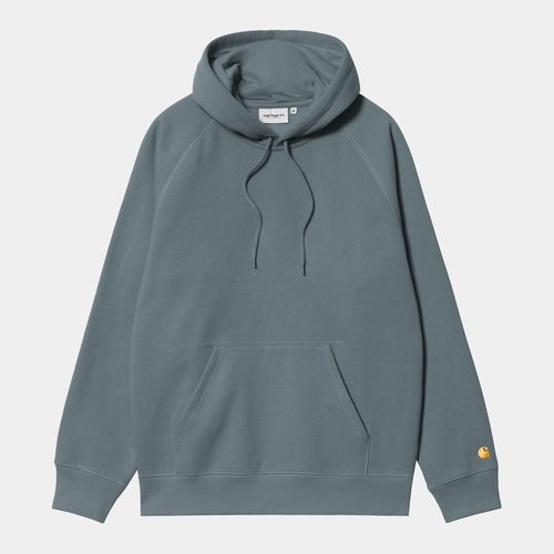 Carhartt WIP Hooded Chase Sweat - Cozy Blue/Gold - I033661_3LP_XX