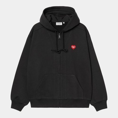 Carhartt WIP Hooded Heart II Hartt Sweat Jacket - Black - I035176_89_XX