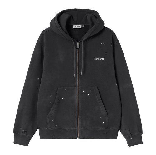 Carhartt WIP Hooded Painter Jacket - Black Paint Destroy Wash - I036913_89_EJ