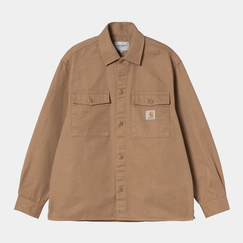 Carhartt WIP Kelly Shirt Jac Peanut rinsed | brown | XS | - I036271_2FS_02