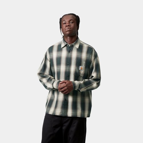 Carhartt WIP L/S Harlin Shirt Harlin Check, Kale Green | multicolor|green | M | - I035954_3I5_XX