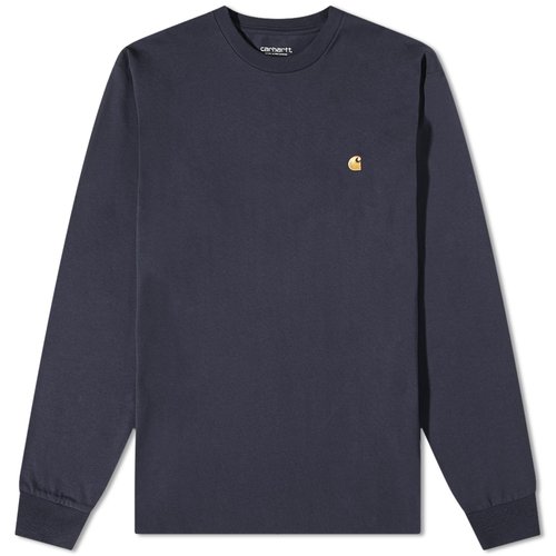 Carhartt WIP Long Sleeve Chase T-Shirt - Dark Navy/Gold - I026392_00H_XX