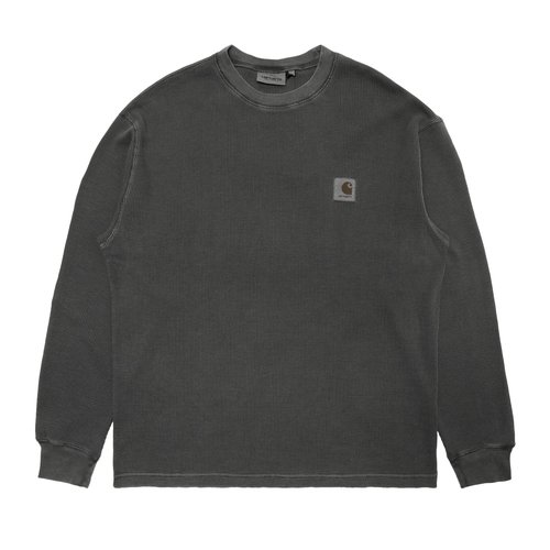 Carhartt WIP L/S Vista Waffle T-Shirt - Black Garment Dyed - I035304_89_GD