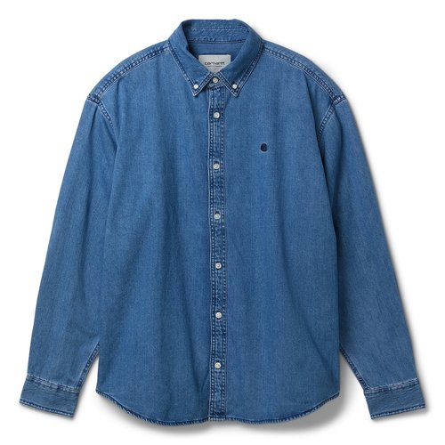 Carhartt Wip Men's Lucas Cotton Shirt Blue