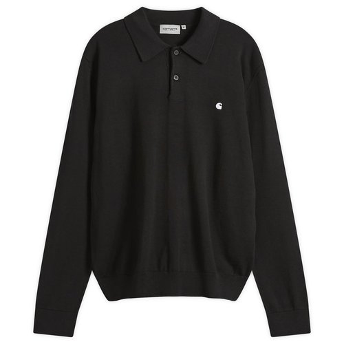 Carhartt WIP Madison Knit Polo - Black/White - I036162_0D_2X