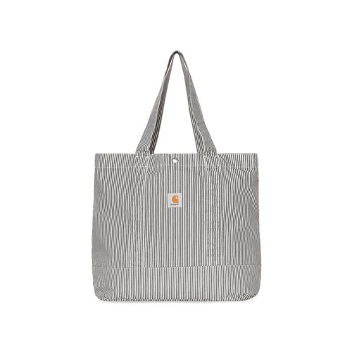 Carhartt WIP Tote Bag Hickory Stripe, 10 oz - Mercer Stripe/Graphite/Wax Stone Washed - I036510_3OK_06
