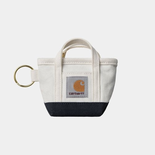 Carhartt WIP Mini Tote Bag Keychain Canvas, 11.3 oz - Natural/Blue - I036418_2PI_XX