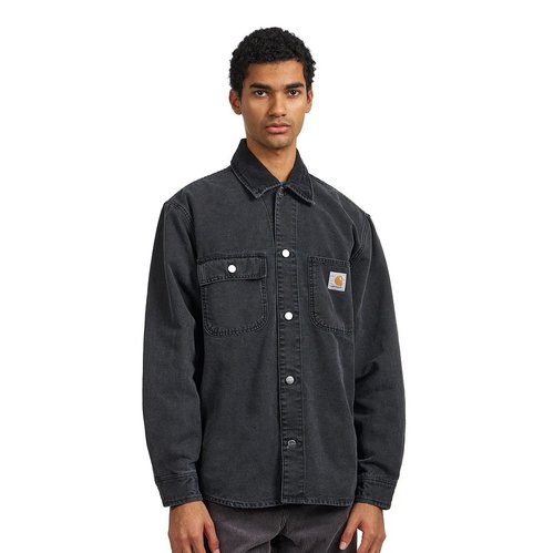 Carhartt WIP Mitch Shirt Jac Canvas, 9 oz - Black/Black Dusky Canvas - I036262_00E_0J