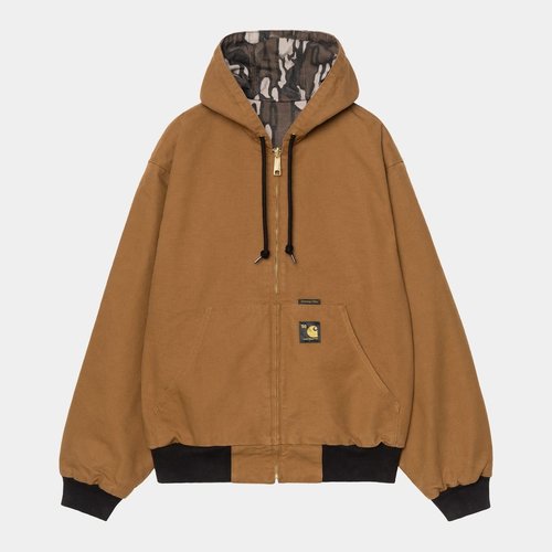 Carhartt WIP 50 Years Anniversary OG Active Jacket Canvas Canvas, 12 oz - Hamilton Brown/Camo Trebark Rinsed - I036412_3GK_02